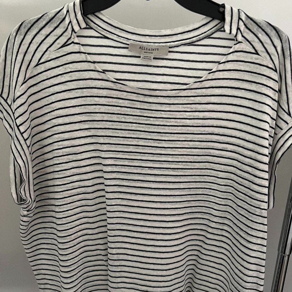 Allsaints Linen Blend Top